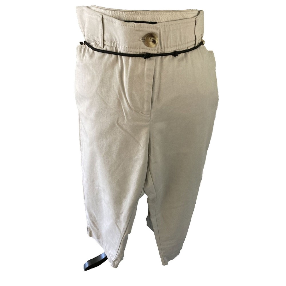 Counterparts Women Capri Pants Size 10 Beige Preppy